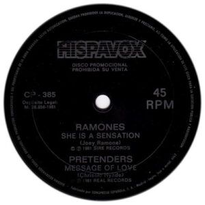 Ramones / The Pretenders - She Is A Sensation / Message Of Love-0