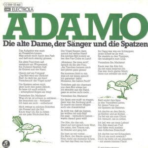 Adamo - Die Alte Dame, Der Sänger Und Die Spatzen-0