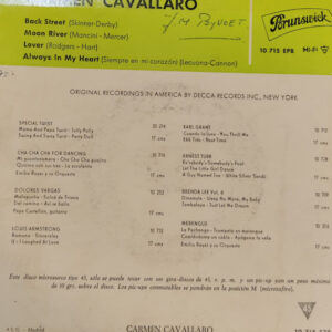 Carmen Cavallaro - Back Street / Moon River / Lover / Always In My Heart-0