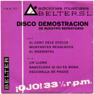Salomé (2) / Dodó Escolà - El Cant Dels Ocells / Un Lloro-0
