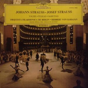 Johann Strauss Jr., Josef Strauß, Berliner Philharmoniker, Herbert von Karajan - Valses · Polkas · Marchas-0
