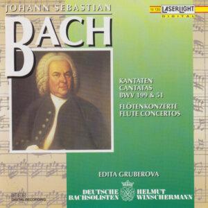 Johann Sebastian Bach, Edita Gruberova, Deutsche Bachsolisten, Helmut Winschermann - Kantaten = Cantatas BWV 199 & 51 / Flötenkonzerte = Flute Concertos-0
