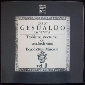 Carlo Gesualdo, Deller Consort, Alfred Deller - Troiseme Nocturne Du Vendredi Saint Benedictus - Miserere-0