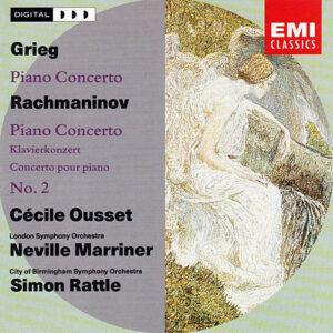Edvard Grieg, Sergei Rachmaninoff - Cécile Ousset, London Symphony Orchestra, Sir Neville Marriner, City Of Birmingham Symphony Orchestra, Sir Simon Rattle - Piano Concertos-0